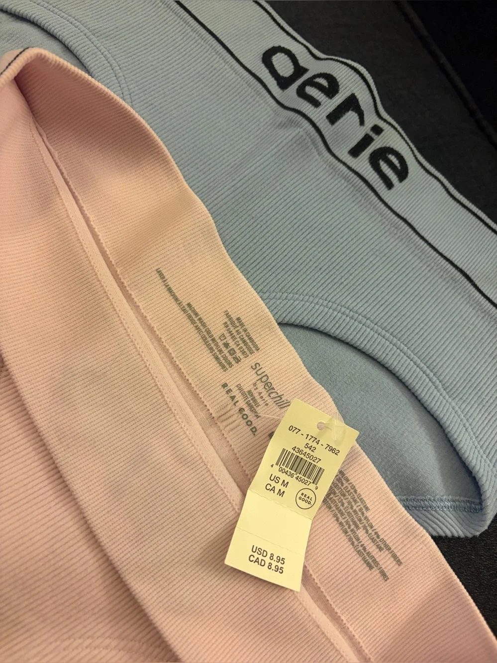 aerie Ribbed Hipster Panties - Pink & Light Blue (2-Pack)